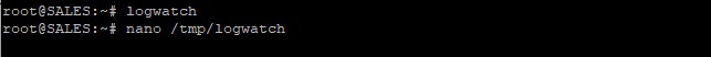 运行logwatch，使用编辑器打开文件